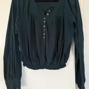 Free People Dark Green Women's Top